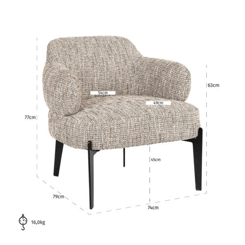 Fauteuil Venus Be Trendy - Naturel - Afbeelding 5