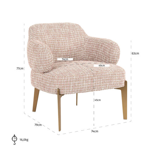 Fauteuil Venus Be Trendy - Roze - Afbeelding 5