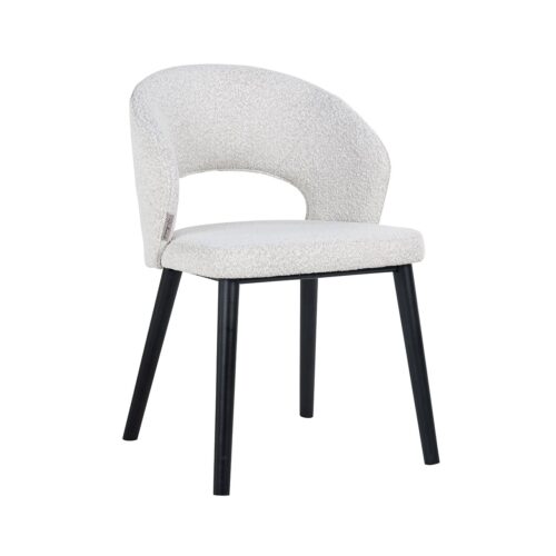 Eetkamerstoel Savoy Bouclé kleur Wit
