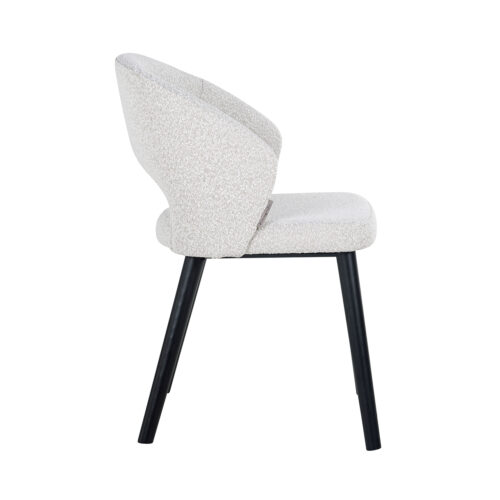 Eetkamerstoel Savoy Bouclé kleur Wit - Afbeelding 2
