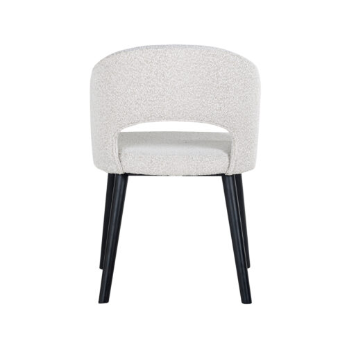 Eetkamerstoel Savoy Bouclé kleur Wit - Afbeelding 3