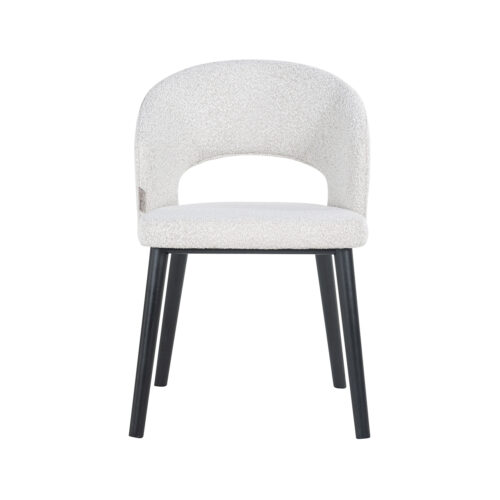 Eetkamerstoel Savoy Bouclé kleur Wit - Afbeelding 4