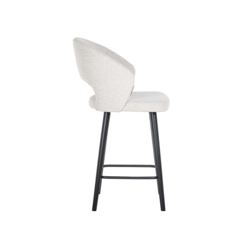 Barstoel Savoy Boucle Wit - zithoogte 68cm - Afbeelding 2