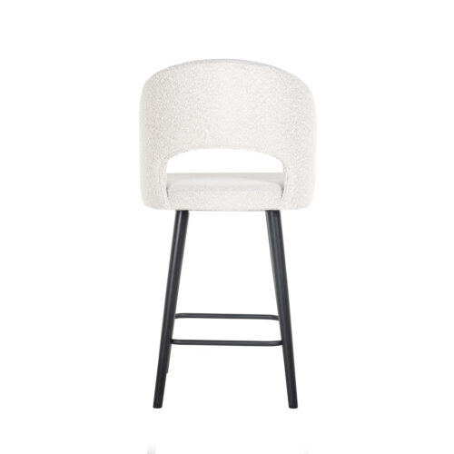 Barstoel Savoy Boucle Wit - zithoogte 68cm - Afbeelding 3