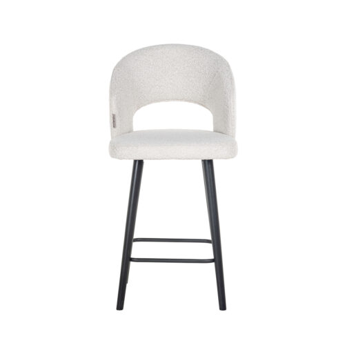 Barstoel Savoy Boucle Wit - zithoogte 68cm - Afbeelding 4