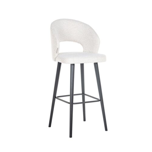 Barstoel Savoy Boucle Wit - zithoogte 82cm
