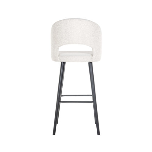 Barstoel Savoy Boucle Wit - zithoogte 82cm - Afbeelding 3