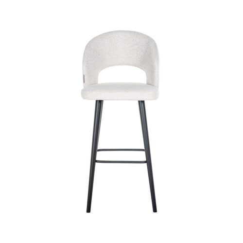 Barstoel Savoy Boucle Wit - zithoogte 82cm - Afbeelding 4