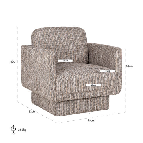 Fauteuil Ragnar coco - Beige - Afbeelding 5