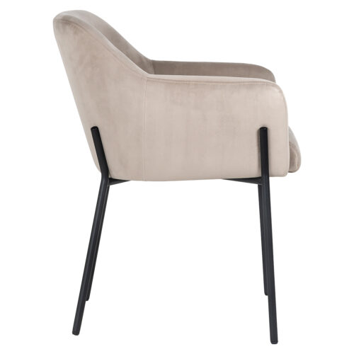 Eetkamerstoel Fay Velvet kleur Khaki - Afbeelding 2