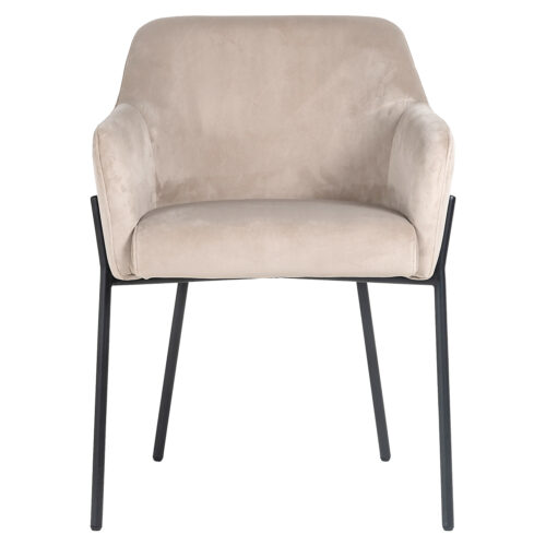 Eetkamerstoel Fay Velvet kleur Khaki - Afbeelding 4