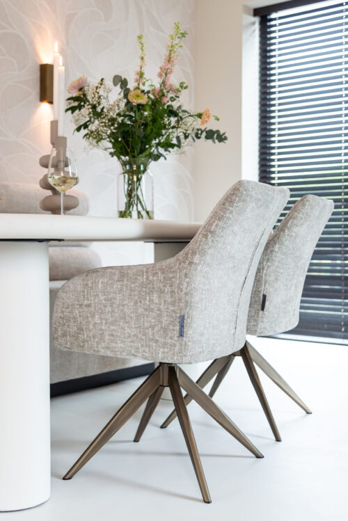 Organische Eettafel Bloomstone 230 x 117cm - Wit - Afbeelding 6