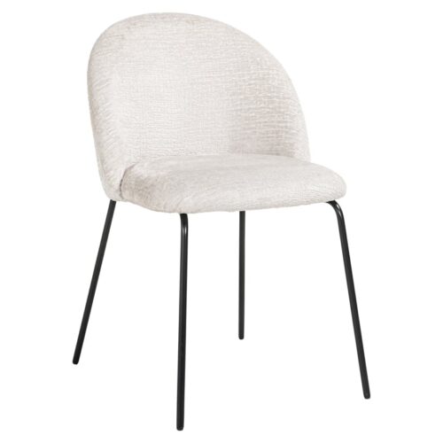 Eetkamerstoel Alyssa Chenille kleur Shell