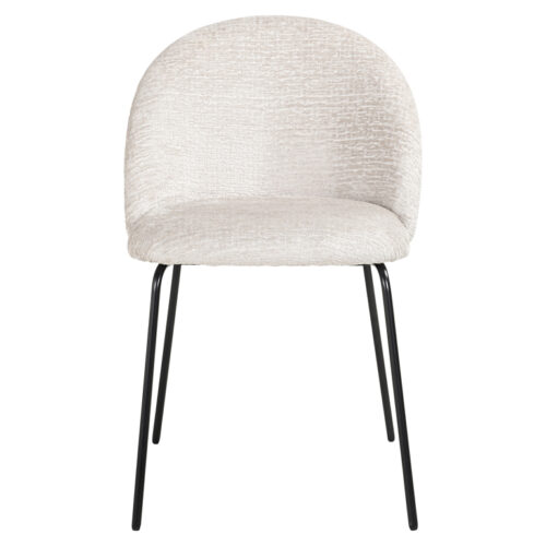 Eetkamerstoel Alyssa Chenille kleur Shell - Afbeelding 4