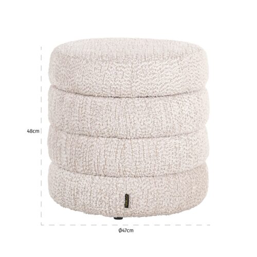Poef Adele lovely cream (Be Lovely 11 Cream) - Afbeelding 2