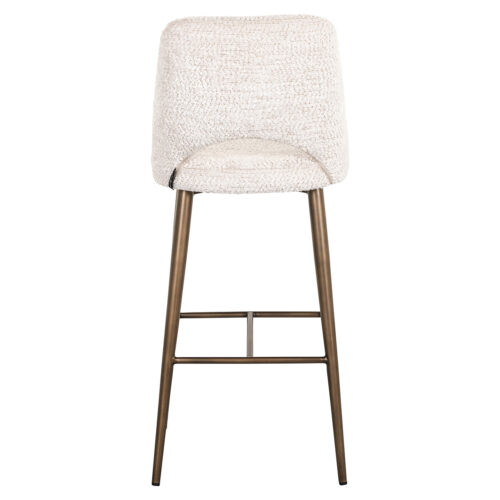 Barstoel Delphine Chenille Crème - zithoogte 76cm - Afbeelding 3