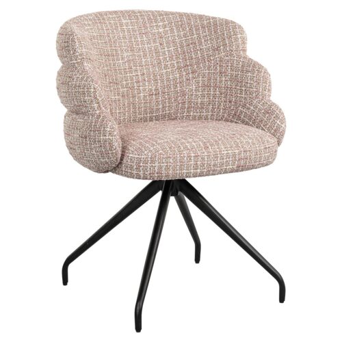 Draaibare Eetkamerstoel Kayla Be Trendy kleur Rose