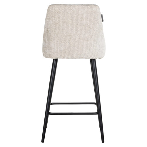 Barstoel Brooke Chenille Creme - zithoogte 67cm - Afbeelding 3