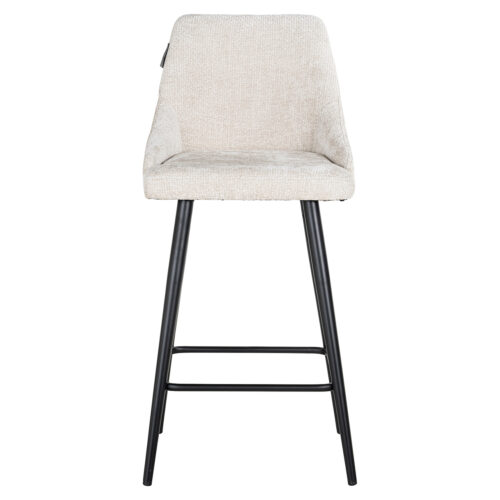 Barstoel Brooke Chenille Creme - zithoogte 67cm - Afbeelding 5