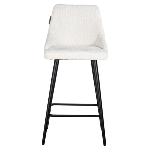 Barstoel Brooke Chenille Wit  - zithoogte 67cm - Afbeelding 5
