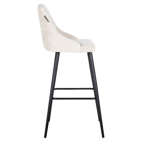 Barstoel Brooke Chenille Creme - set van 2 - Afbeelding 2