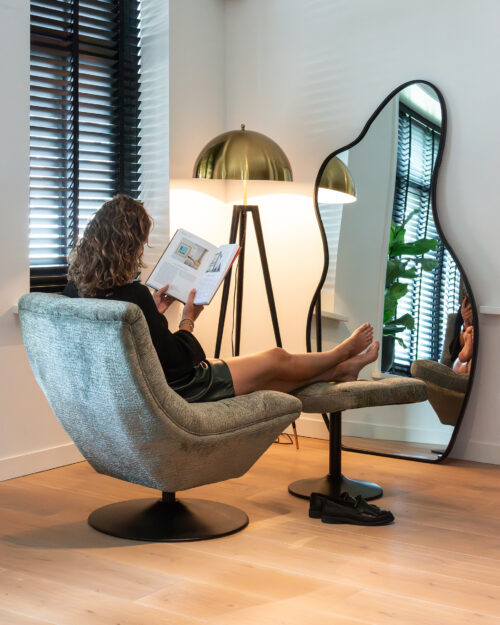 Organische Spiegel Alton 183 x 85cm kleur Brushed Gold - Afbeelding 7