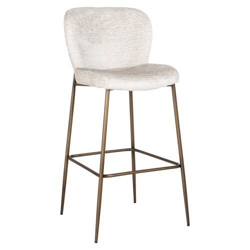 Barstoel Darby Chenille Creme - zithoogte 76cm
