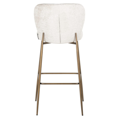 Barstoel Darby Chenille Creme - zithoogte 76cm - Afbeelding 3