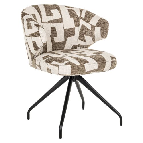 Draaibare Eetkamerstoel Milly Graffic kleur Moss