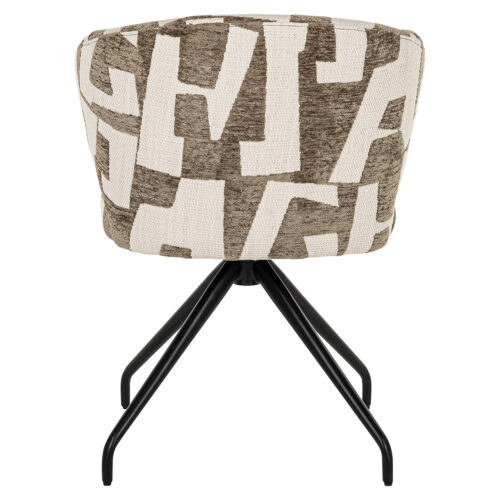 Draaibare Eetkamerstoel Milly Graffic kleur Moss - Afbeelding 3
