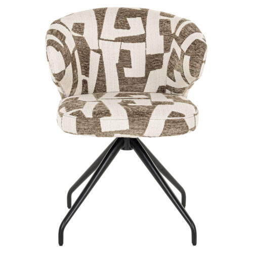 Draaibare Eetkamerstoel Milly Graffic kleur Moss - Afbeelding 4