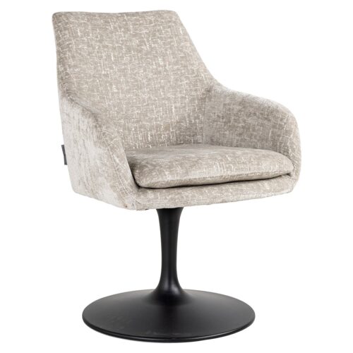 Eetkamerstoel Marlon Chenille kleur Pearl
