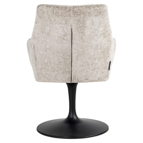 Eetkamerstoel Marlon Chenille kleur Pearl - Afbeelding 3
