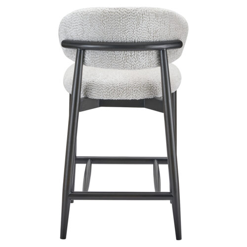 Barstoel Cherry Chenille Crème - zithoogte 66cm - Afbeelding 3