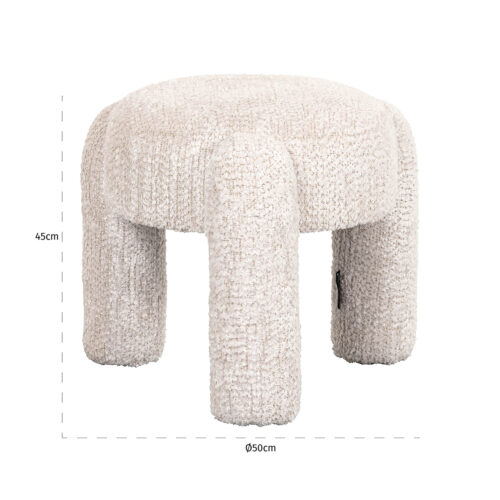 Krukje Holly Chenille - Creme - Afbeelding 2