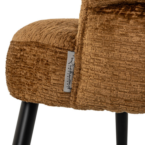 Eetkamerstoel Stella Chenille kleur Cognac - Afbeelding 6