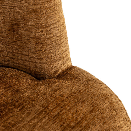 Eetkamerstoel Stella Chenille kleur Cognac - Afbeelding 7