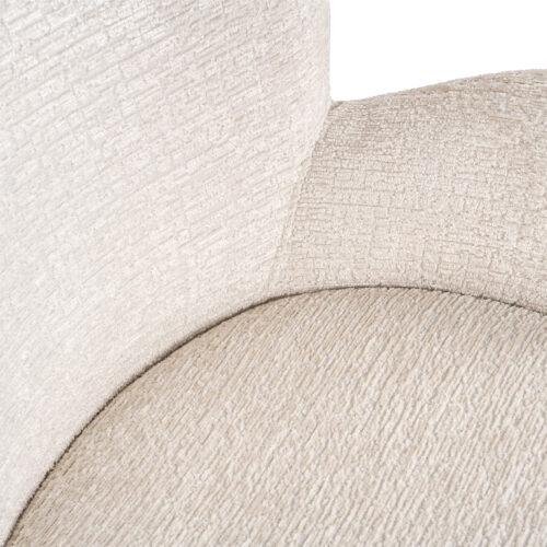 Eetkamerstoel Amber Chenille kleur Crème - Afbeelding 7