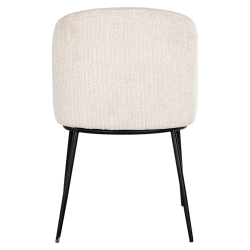 Eetkamerstoel Elvi Chenille kleur Beige - Afbeelding 3