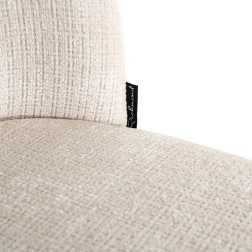 Eetkamerstoel Elvi Chenille kleur Beige - Afbeelding 7
