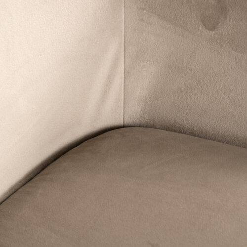 Draaibare Eetkamerstoel Lisonne Velvet en stof kleur Khaki/Naturel - Afbeelding 8