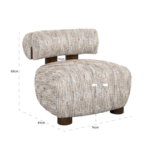 Fauteuil Arabella Geweven - Greige - Afbeelding 5