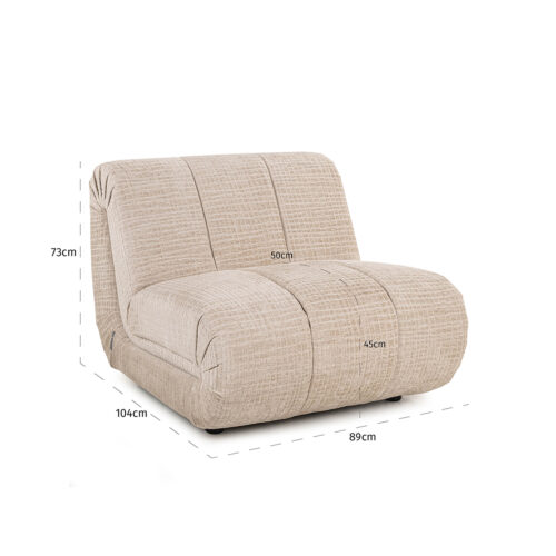 Fauteuil Kyli Jasper - Crème - Afbeelding 5