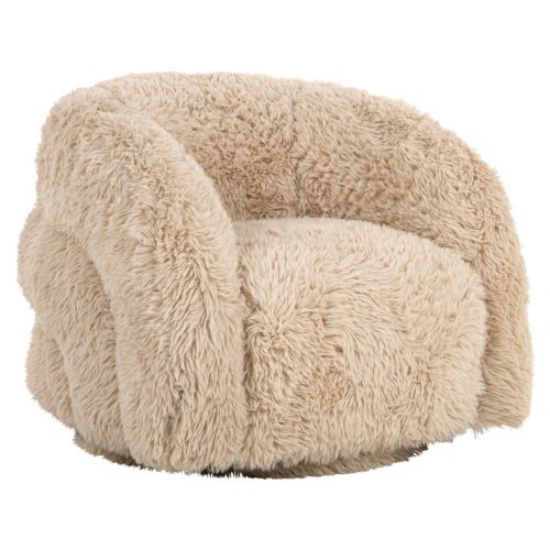 Kinder Draaifauteuil Lenny Fluffy - Zand
