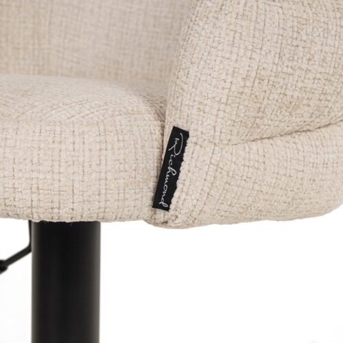 Draaibare Barstoel Nikki Chenille - Beige - Afbeelding 11