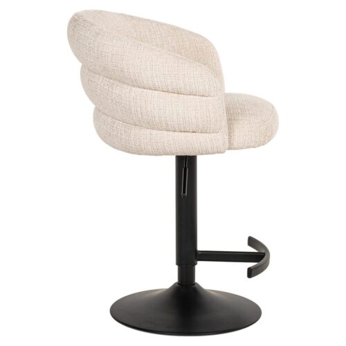 Draaibare Barstoel Nikki Chenille - Beige - Afbeelding 6