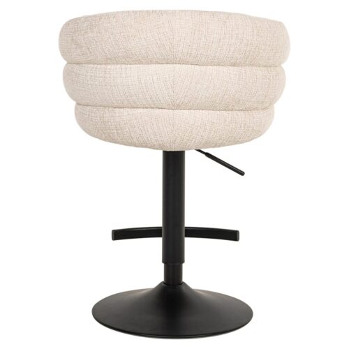 Draaibare Barstoel Nikki Chenille - Beige - Afbeelding 5