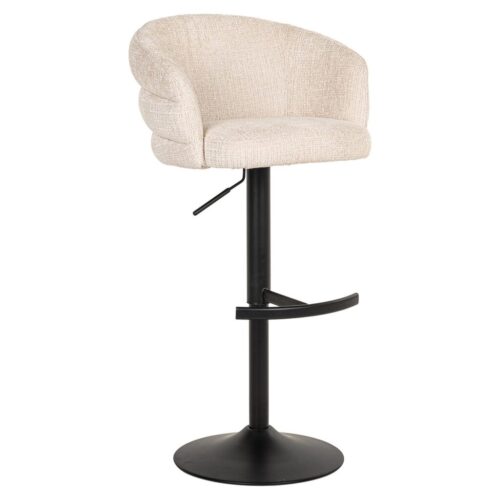 Draaibare Barstoel Nikki Chenille - Beige