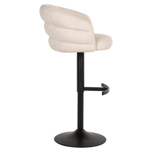 Draaibare Barstoel Nikki Chenille - Beige - Afbeelding 3