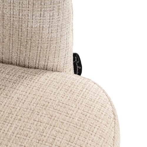 Draaibare Eetkamerstoel Chadwick Geweven stof kleur Beige - Afbeelding 6